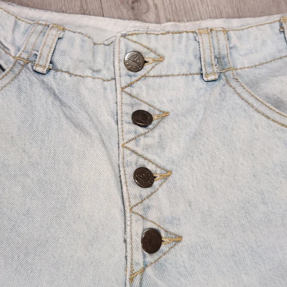 Light Blue Denim Jeans with Logo Patch